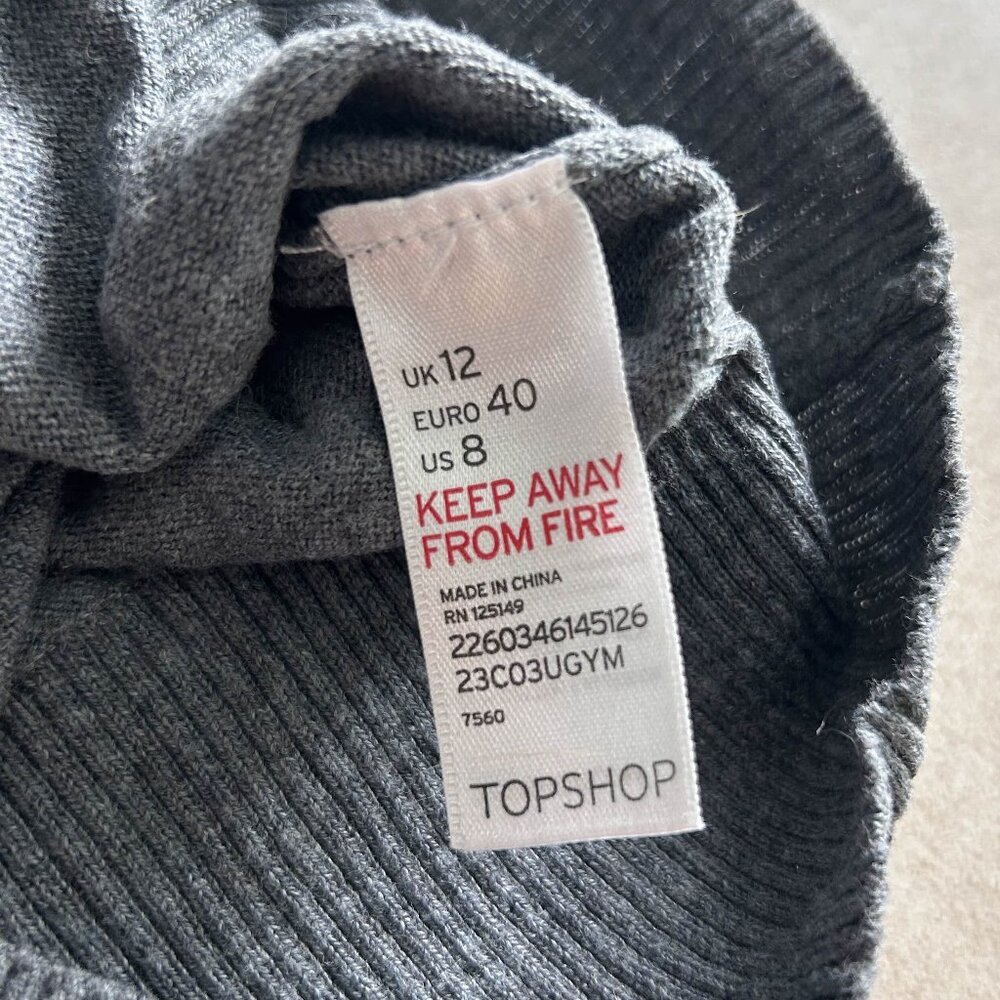 Topshop Knitted Scoop Neck Cardigan ALT ASO Hermione Granger - Picture 6 of 8